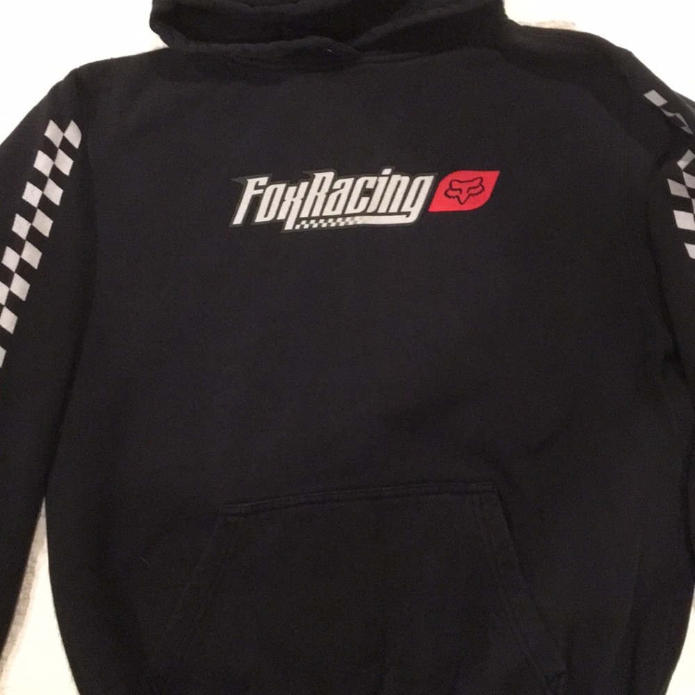 Fox Racing sweatshirt.